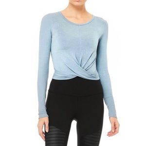 ALO Yoga Cover Long Sleeve Top in Blue